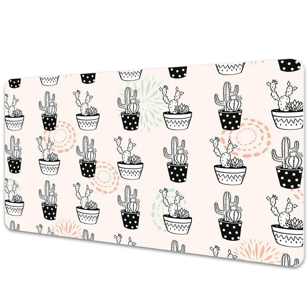 Sous-main bureau Cactus tropicaux en pots