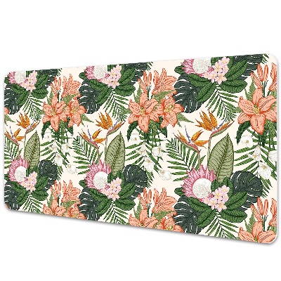 Sous-main bureau Fleurs sur peinture murale