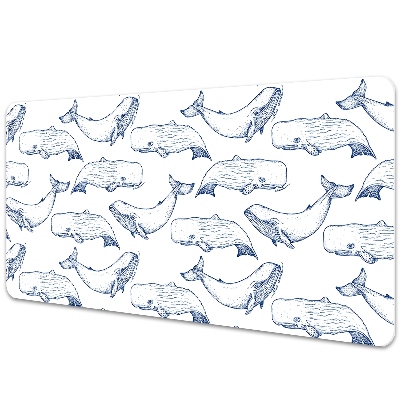 Protège bureau Baleines dessinées