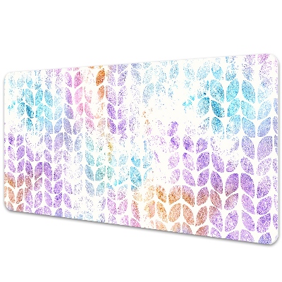 Sous-main bureau Feuilles avec paillettes