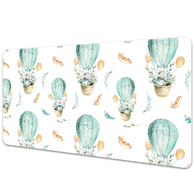 Sous-main bureau Lapin dans un ballon