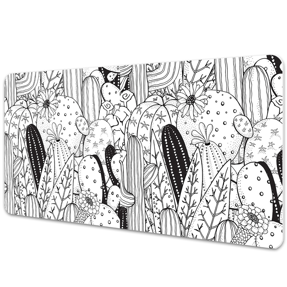 Sous main de bureau Cactus de style bande dessinée