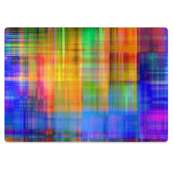 Tapis protège sol Chèque coloré