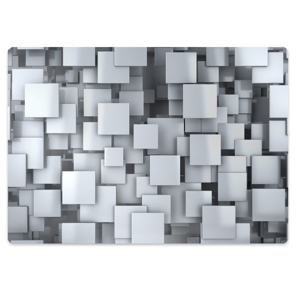 Tapis protège sol Figures géométriques grises