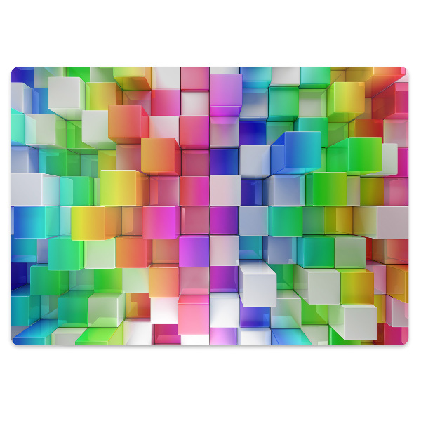 Tapis fauteuil bureau Fantaisie colorée