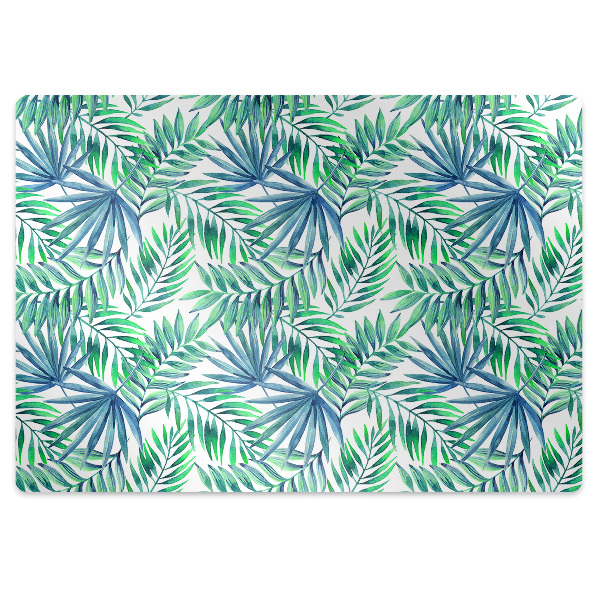 Tapis fauteuil bureau Feuilles peintes