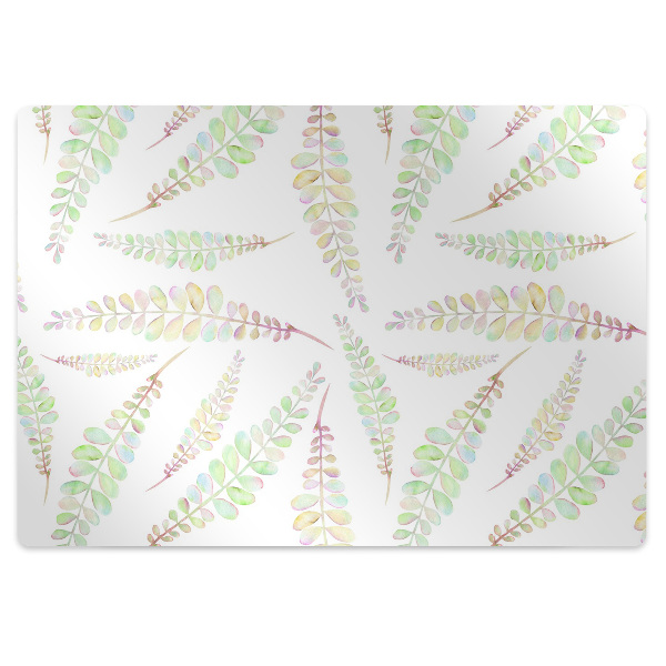 Tapis de chaise de bureau Feuilles peintes