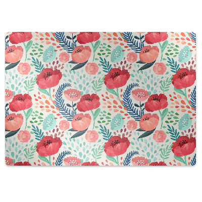 Tapis protection sol Coquelicot rouge