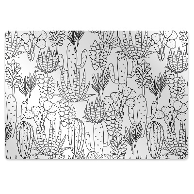 Tapis de chaise de bureau Motif de cactus