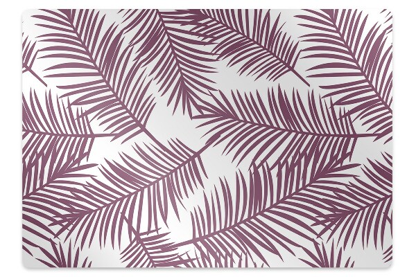 Tapis fauteuil bureau Feuilles violettes
