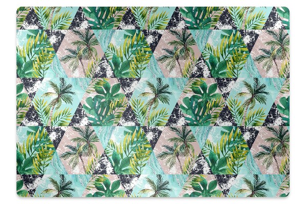 Tapis protège sol Motif de palmiers