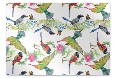Tapis de protection de sol Oiseaux colorés