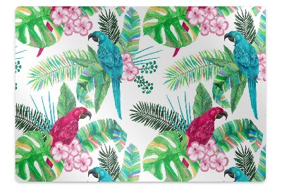 Tapis protège sol Perroquets sur une fresque