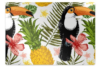 Tapis de chaise Toucan et fruits exotiques