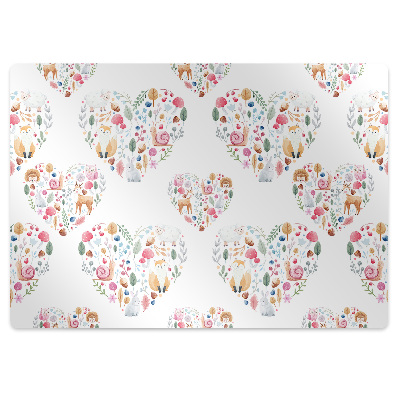 Tapis protège sol Animaux de la forêt