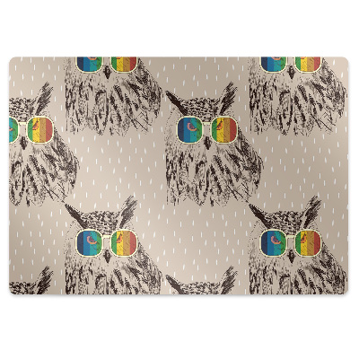 Tapis fauteuil bureau Hiboux sages