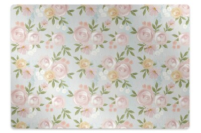 Tapis bureau Fleurs peintes