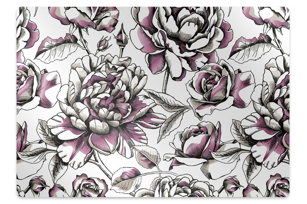 Tapis de chaise Fleurs de roses