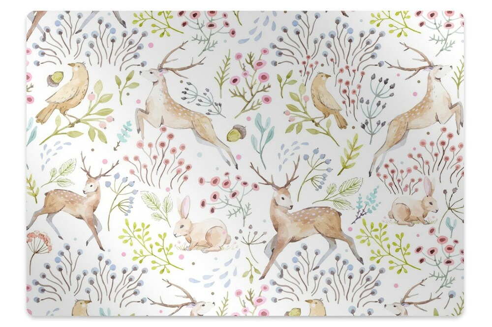 Tapis fauteuil bureau Faune forestière