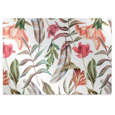 Tapis fauteuil bureau Plantes et feuilles