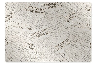 Tapis fauteuil bureau Journaux rétro