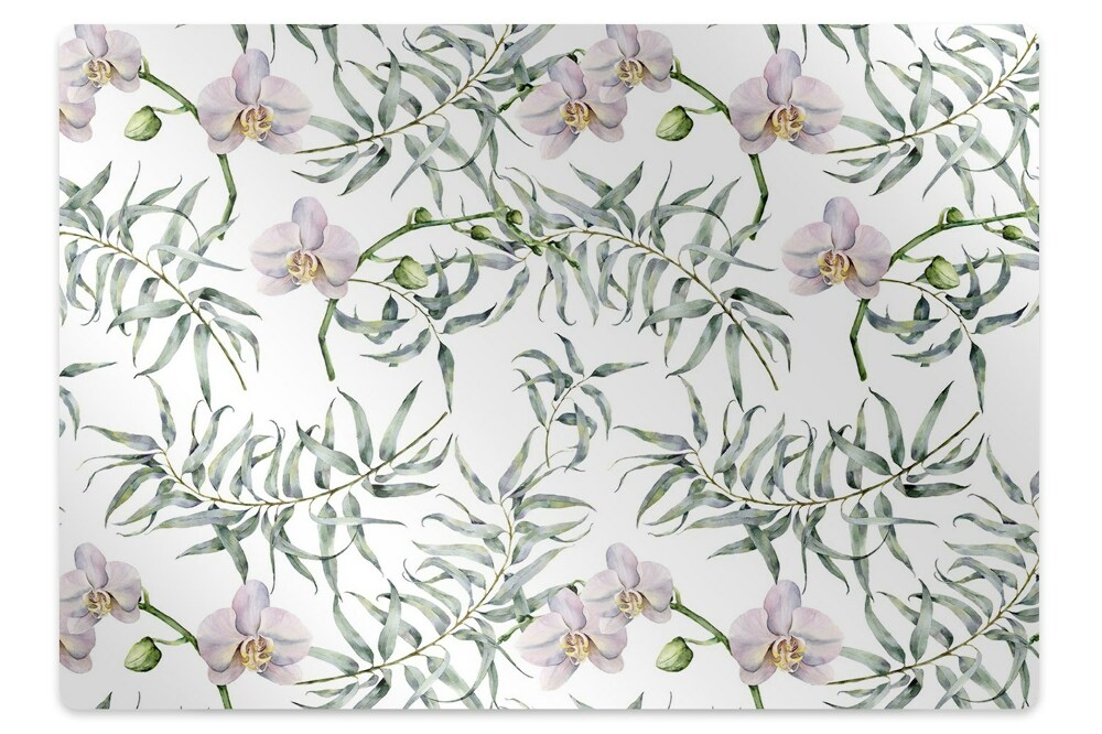 Tapis de chaise de bureau Orchidées lumineuses