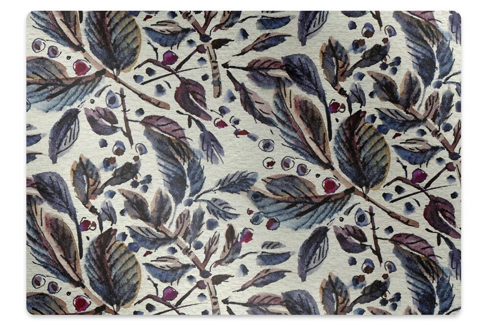 Tapis protège sol Feuilles rétro