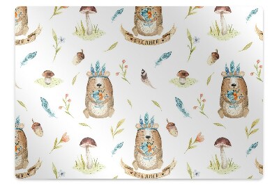 Tapis de chaise de bureau Bébé ours