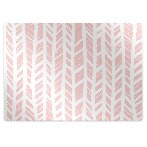 Tapis de chaise de bureau Motif à chevrons en rose