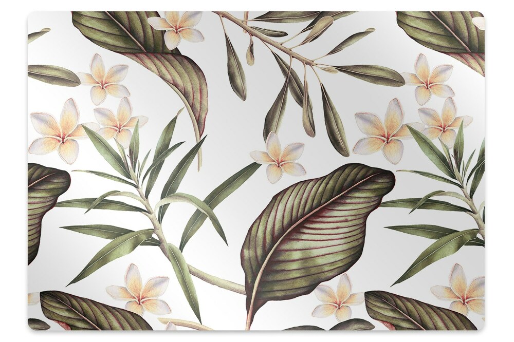 Tapis protection sol Feuilles et fleurs