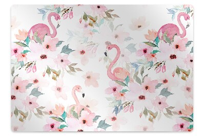 Tapis protection sol Beaux oiseaux fleurs