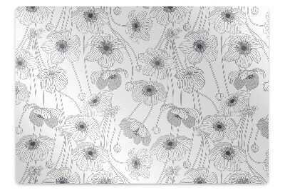 Tapis protège sol Coquelicots dans un champ