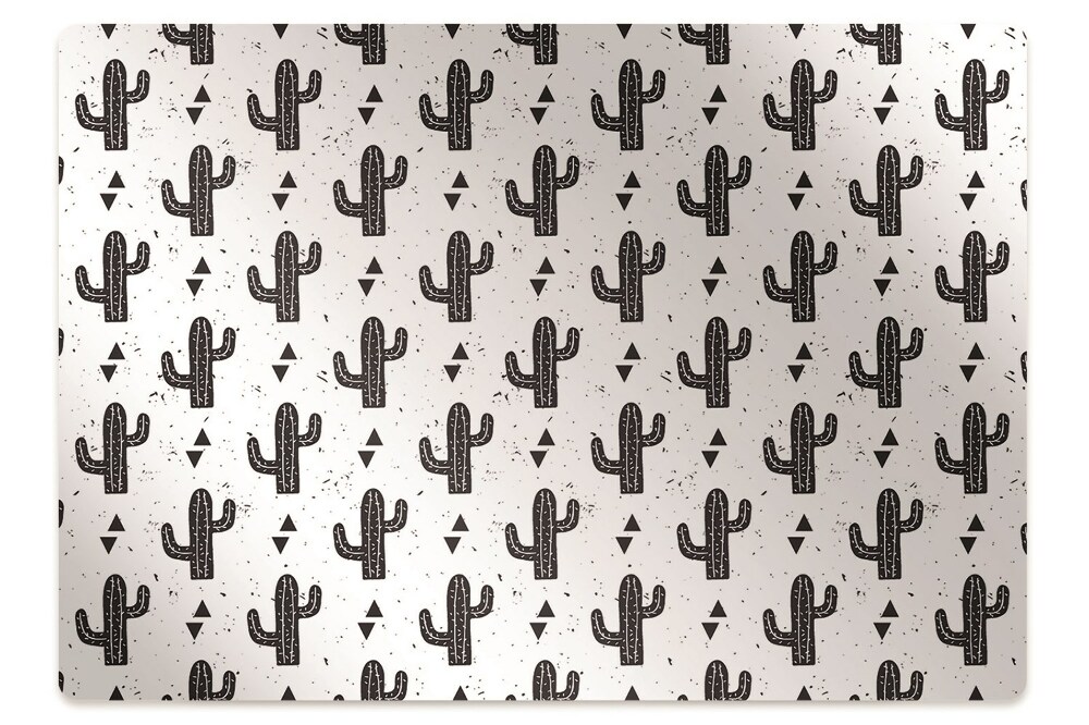 Tapis bureau Cactus en noir