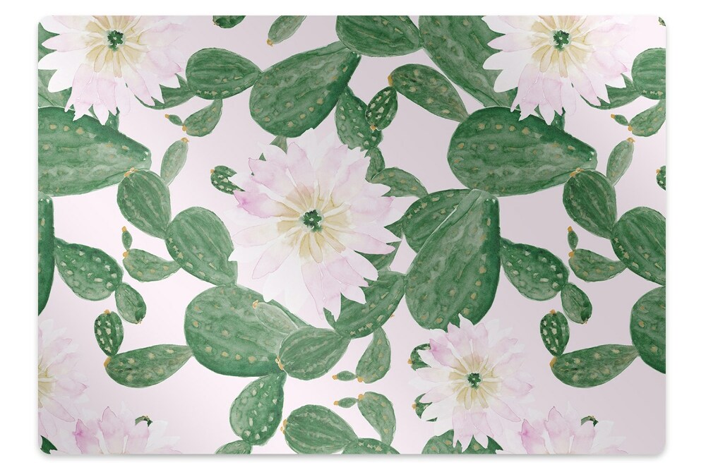 Tapis de chaise Cactus et fleurs