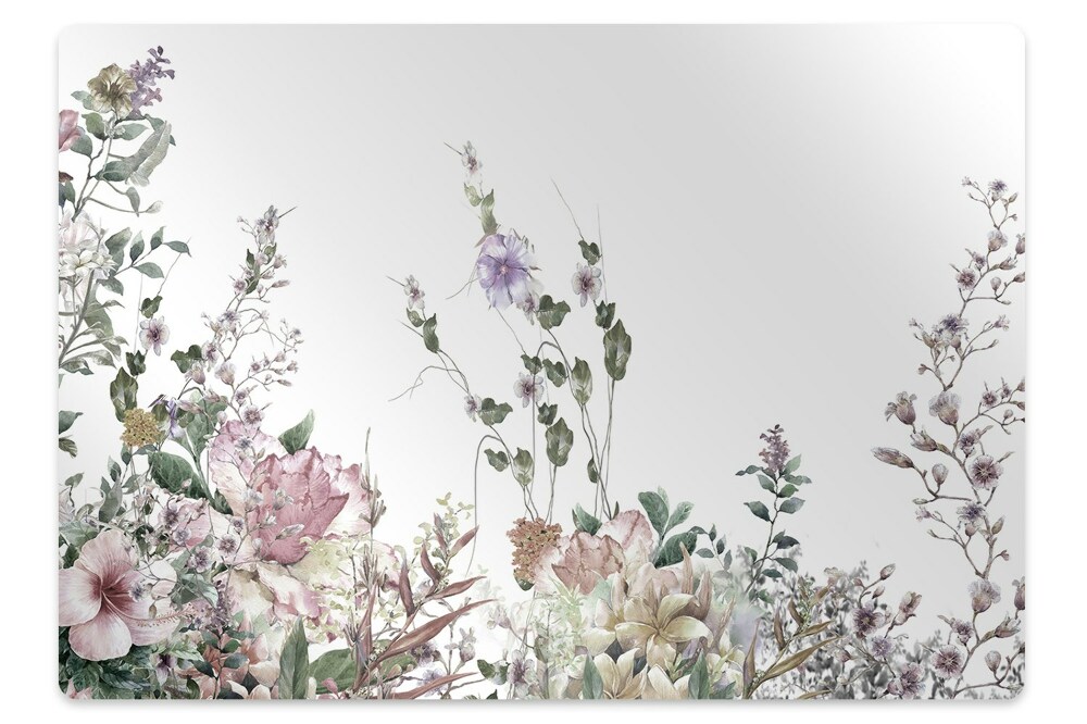 Tapis de chaise de bureau Fleurs aux couleurs pastel