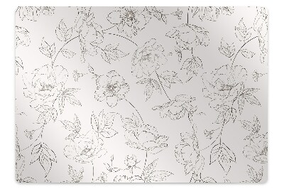 Tapis protège sol Fleurs esquissées