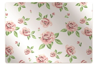 Tapis pour chaise de bureau Fleurs pastel