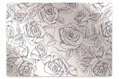 Tapis de chaise Fleurs de roses bleues