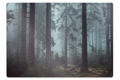 Tapis de chaise de bureau Forêt dans la brume