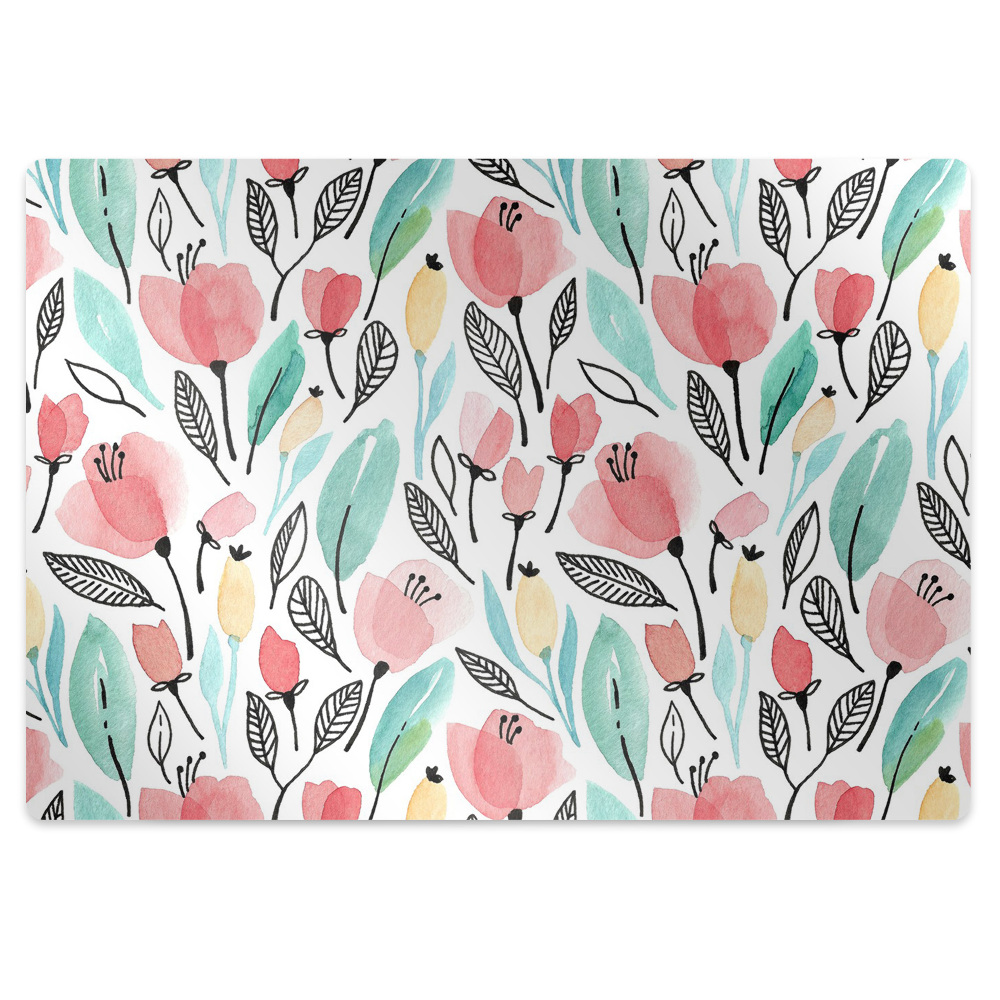 Tapis bureau Fleurs lumineuses