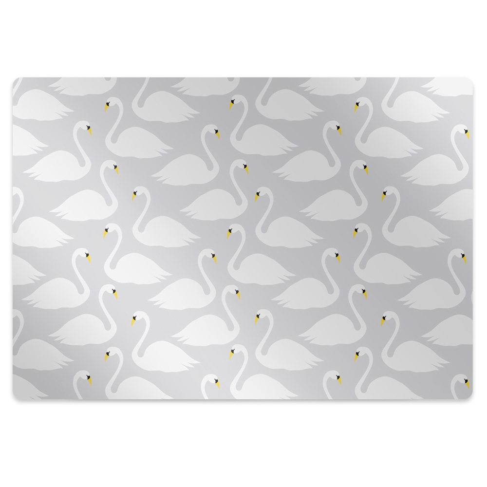 Tapis fauteuil bureau Cygnes sur l'eau