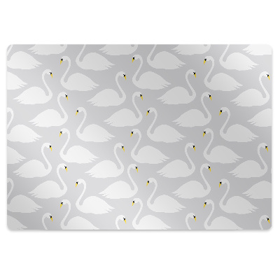 Tapis fauteuil bureau Cygnes sur l'eau