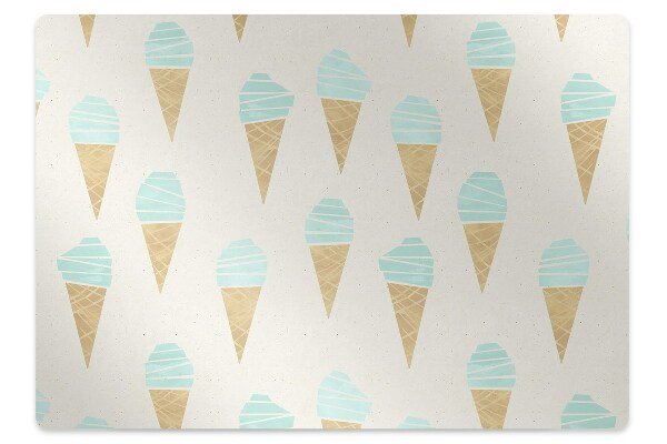 Tapis de chaise de bureau Motif de crème glacée