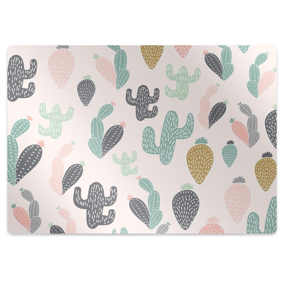 Tapis bureau Cactus colorés