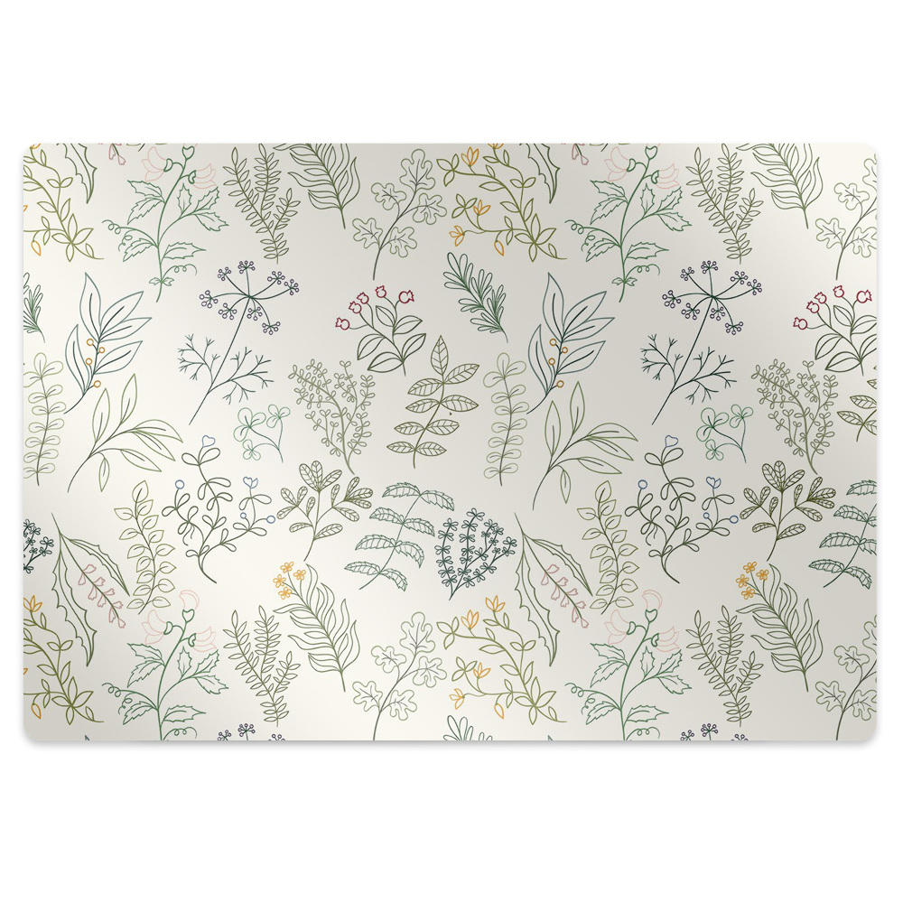 Tapis bureau Feuilles vertes