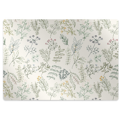 Tapis bureau Feuilles vertes