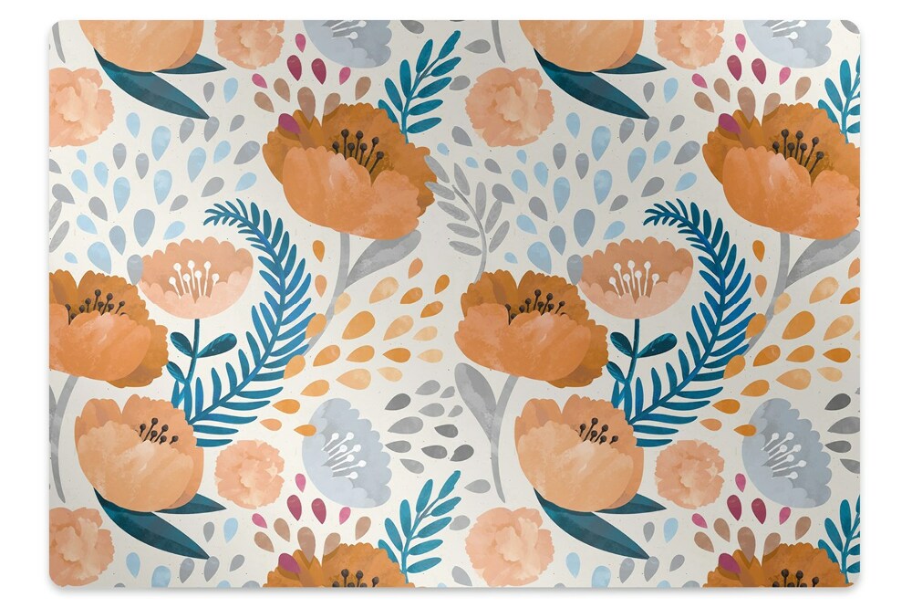 Tapis bureau Fleurs violettes