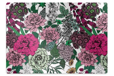 Tapis de protection de sol Fleurs rétro