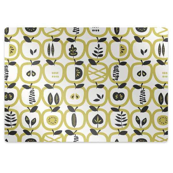 Tapis fauteuil bureau Motif de pomme