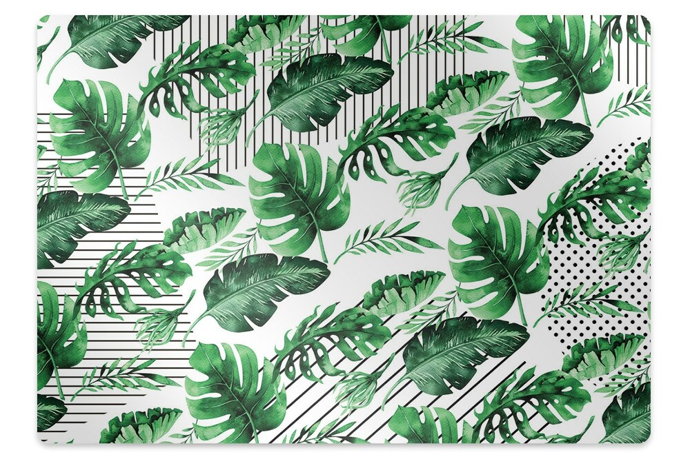 Tapis pour chaise de bureau Points et feuilles